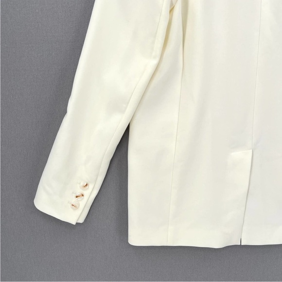 FAVORITE DAUGHTER Blazer Womens Small Cream Margaret Tuxedo Double Breasted NEW - Picture 4 of 12